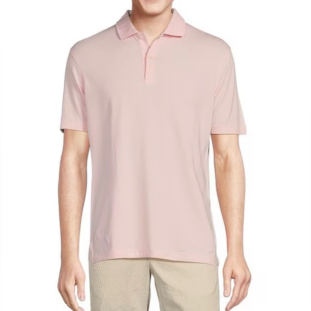 NWT David Cremiuex Blue Label Classic Fit Solid Short Sleeve Jersey Polo Shirt